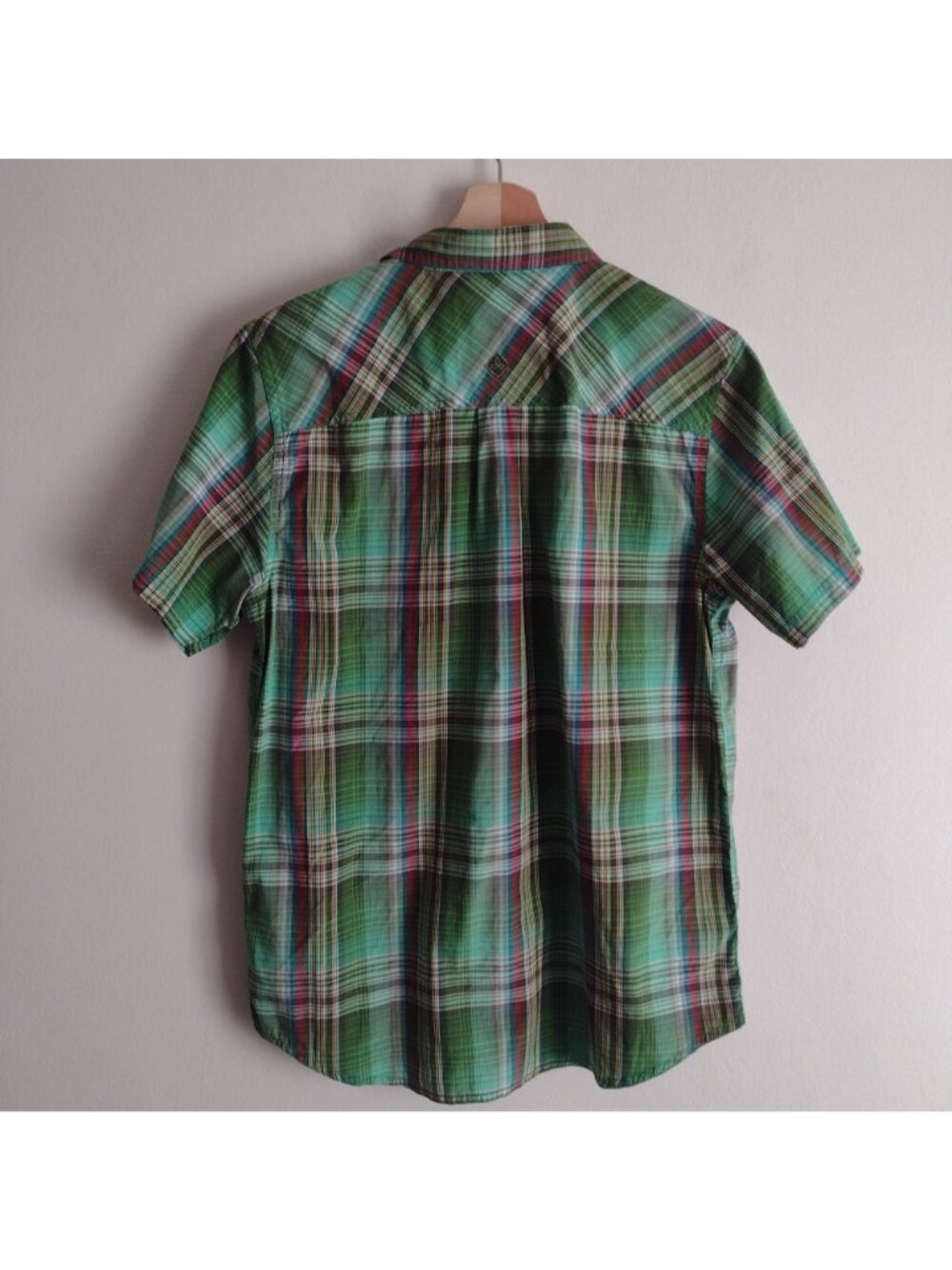Prana Mens Green Plaid Shirt M Athletic Fit Organic Cotton Blend Duo Pocket - Picture 8 of 10